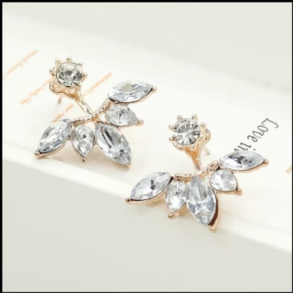 Pairs Fashion Earing Big Crystal Silver Plated Ear
